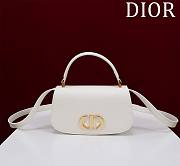 Okify Dior Small 30 Montaigne Avenue Top Handle Bag White 19×9×8cm - 1