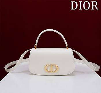 Okify Dior Small 30 Montaigne Avenue Top Handle Bag White 19×9×8cm