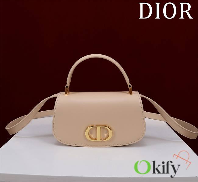 Okify Dior Small 30 Montaigne Avenue Top Handle Bag Beige 19×9×8cm - 1