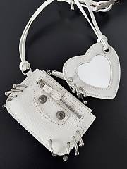 Okify Balenciaga Women's Le Cagole Xs Shoulder Bag With Piercings in Optic White - 3