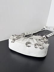 Okify Balenciaga Women's Le Cagole Xs Shoulder Bag With Piercings in Optic White - 2