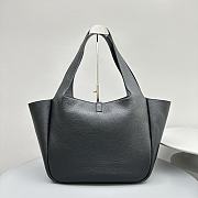 Okify YSL LE 5 À 7 bea in grained leather Black 33x28x14 cm  - 3