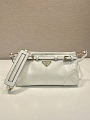 Okify Prada Small Leather Shoulder Bag White 26x14x12cm - 1