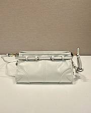 Okify Prada Small Leather Shoulder Bag White 26x14x12cm - 4