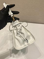 Okify Prada Small Leather Shoulder Bag White 26x14x12cm - 3