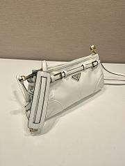 Okify Prada Small Leather Shoulder Bag White 26x14x12cm - 2