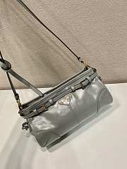 Okify Prada Small Leather Shoulder Bag Grey 26x14x12cm - 3