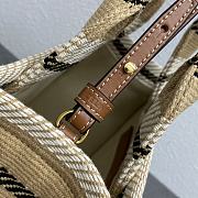 Okify Celine Small Cabas Thais In Striped Textile With Triomphe 26x19x13cm - 4