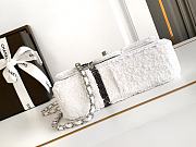 Okify Small Chanel Sequins Flap Bag White 20*13*6cm - 4