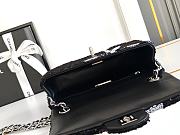 Okify Small Chanel Sequins Flap Bag Black 20*13*6cm - 4