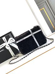 Okify Small Chanel Sequins Flap Bag Black 20*13*6cm - 2