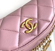 Okify Chanel Fanny Pack, Shiny Lambskin, Faux Pearls & Gold Metallic Light Pink 17x2x11cm - 4