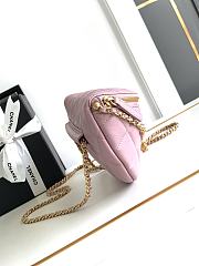 Okify Chanel Fanny Pack, Shiny Lambskin, Faux Pearls & Gold Metallic Light Pink 17x2x11cm - 3