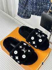 Okify Louis Vuitton Slipper Fur Black - 4