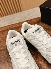 Okify Chanel Calfskin & Suede Calfskin Trainers White - 3