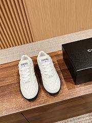 Okify Chanel Calfskin & Suede Calfskin Trainers White - 2