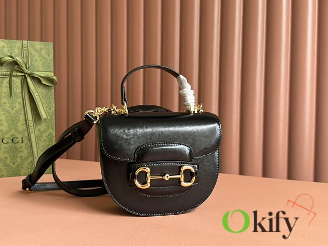 Okify Gucci Horsebit 1955 mini top handle bag Black 18x15x6 cm - 1