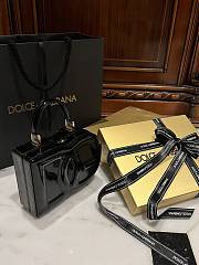 Okify Dolce & Gabbana Logo Box Handbag Black 20x15x6.5 cm - 4