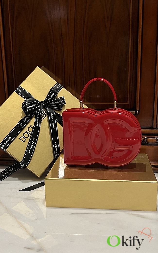 Okify Dolce & Gabbana Logo Box Handbag Red 20x15x6.5 cm - 1