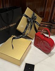 Okify Dolce & Gabbana Logo Box Handbag Red 20x15x6.5 cm - 4