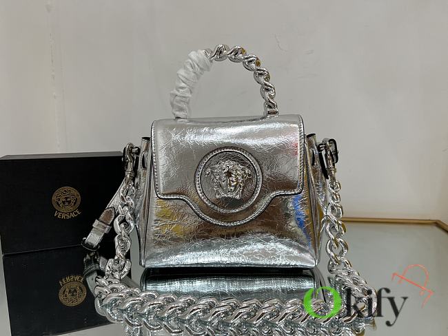 Okify Versace Versace La Medusa mini bag with silver finish 20x10x17 cm - 1