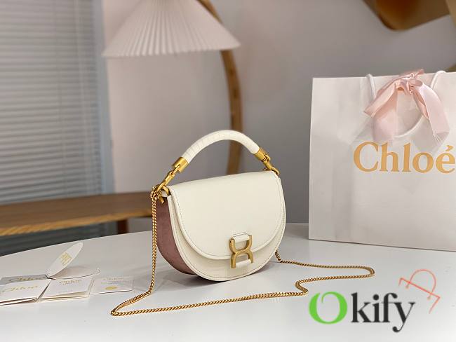 Okify Chloé ‘Marcie’ shoulder bag white 22.5*15.5*7cm - 1