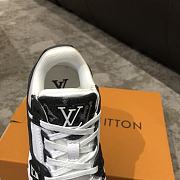 Okify Louis Vuitton Trainers/Sneakers Monogram Denim White Black - 4