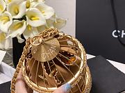 Okify Chanel Gold Lambskin Strass and Enamel Bird Cage Gold 13.5 x 24 x 11 cm - 4