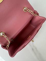 Okify Chanel Mini flap bag Shiny Lambskin & Gold Plated Metal Pink 20X8X11cm - 2