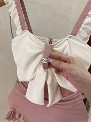 Okify Chanel Women's White and Pink Bikinis-and-tankini-sets S, M, L  - 3