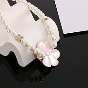 Okify Chanel Pink Camellia Pearl Necklace - 4