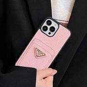 Okify Prada Phone Case Card Slot Pink - 3