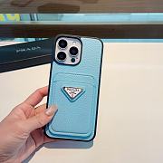 Okify Prada Phone Case Card Slot Blue - 1