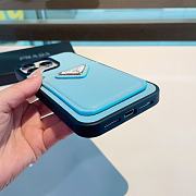 Okify Prada Phone Case Card Slot Blue - 4