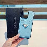 Okify Prada Phone Case Card Slot Blue - 2