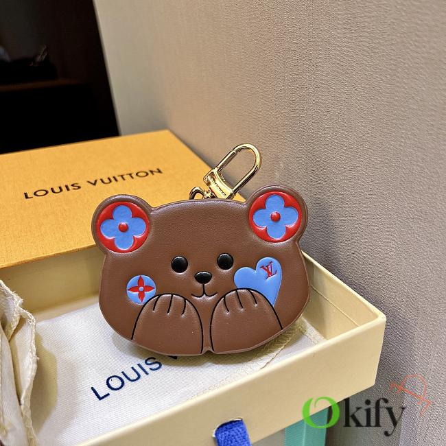 Okify Louis Vuitton Keyring Earphone Case Bear  - 1