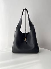 Okify YSL Bea Grained Leather Tote Bag Black 50x28x18cm - 1