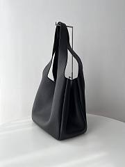 Okify YSL Bea Grained Leather Tote Bag Black 50x28x18cm - 3