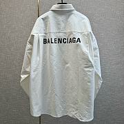 Okify Balenciaga Men's White Logo Shirt Oversize - 1