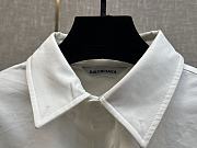 Okify Balenciaga Men's White Logo Shirt Oversize - 4