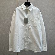 Okify Balenciaga Men's White Logo Shirt Oversize - 2