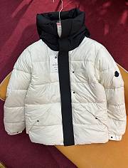 Okify Moncler Madeira Colorblock Hooded Short Down Puffer Jacket - 1