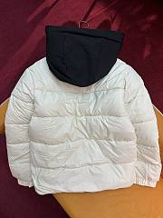 Okify Moncler Madeira Colorblock Hooded Short Down Puffer Jacket - 4