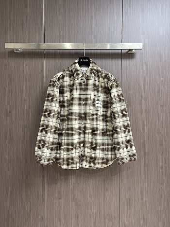 Okify MIUMIU cotton plaid long-sleeved jacket 