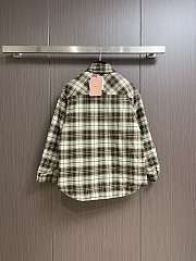 Okify MIUMIU cotton plaid long-sleeved jacket  - 2