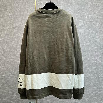 Okify BURBERRY Oversized Striped Cotton-Jersey Sweatshirt