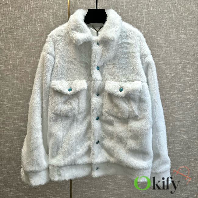 Okify Louis Vuitton Mink Trucker Jacket - 1