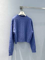 Okify Loewe Sweater in wool Blue Melange - 2