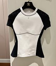 Okifi Chanel Jennie White Jersey Top - 1