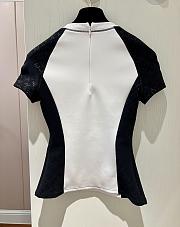 Okifi Chanel Jennie White Jersey Top - 4